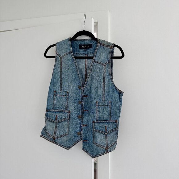 Gucci Denim Vest - Picture 1 of 5